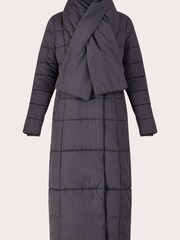 Monsoon Grey Scarlette Scarf Padded Coat - Image 4 of 4