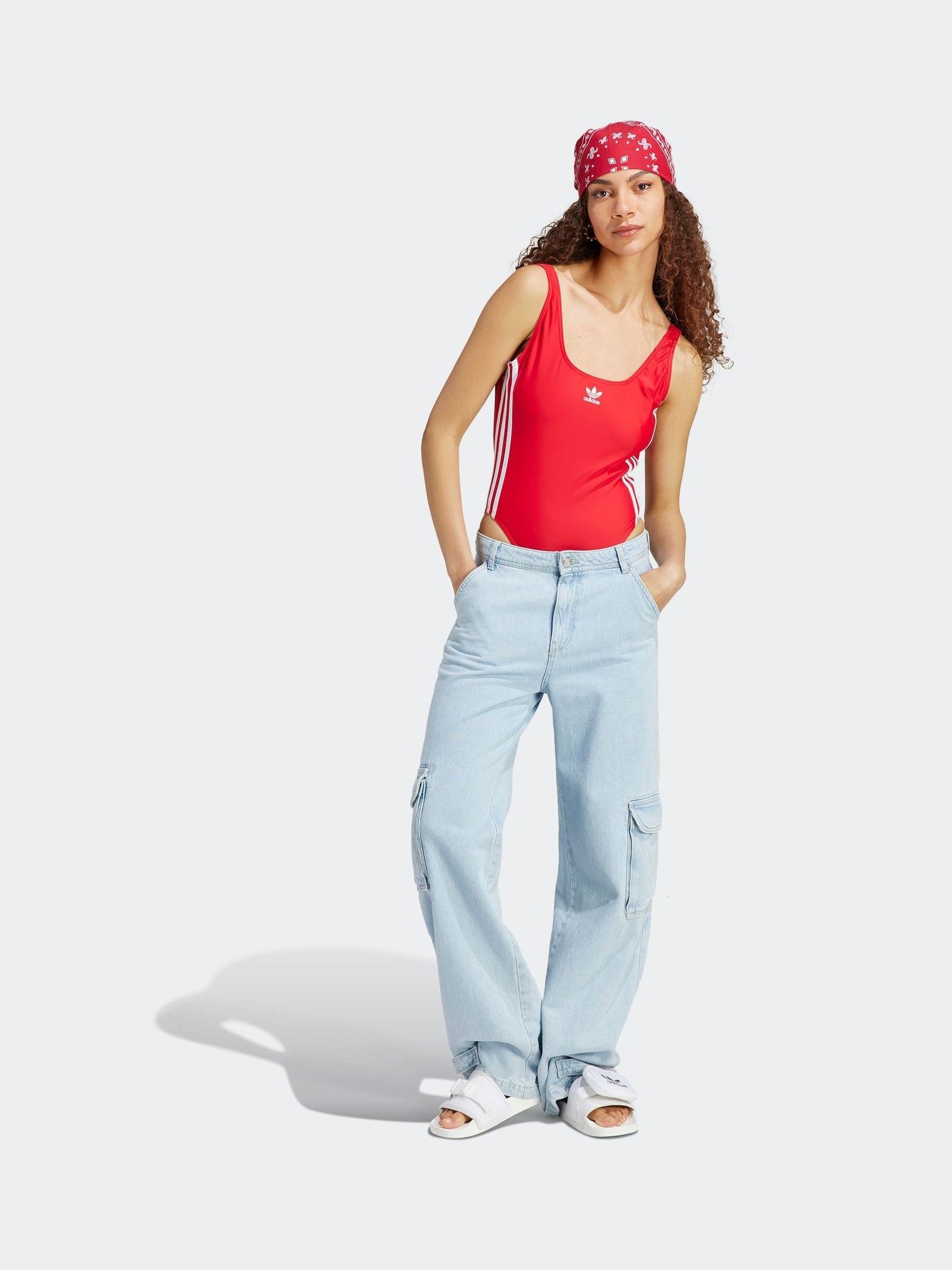 Maillot de bain rouge adidas top