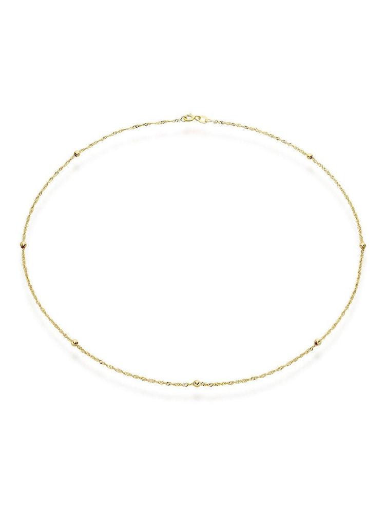 Beaverbrooks 9CT Yellow Gold Ball Necklace - Image 1 of 4