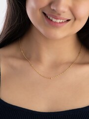 Beaverbrooks 9CT Yellow Gold Ball Necklace - Image 4 of 4