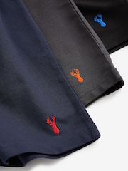 Navy Blue/Grey/Black Loopback Soft Touch Shorts 3 Pack - Image 18 of 18