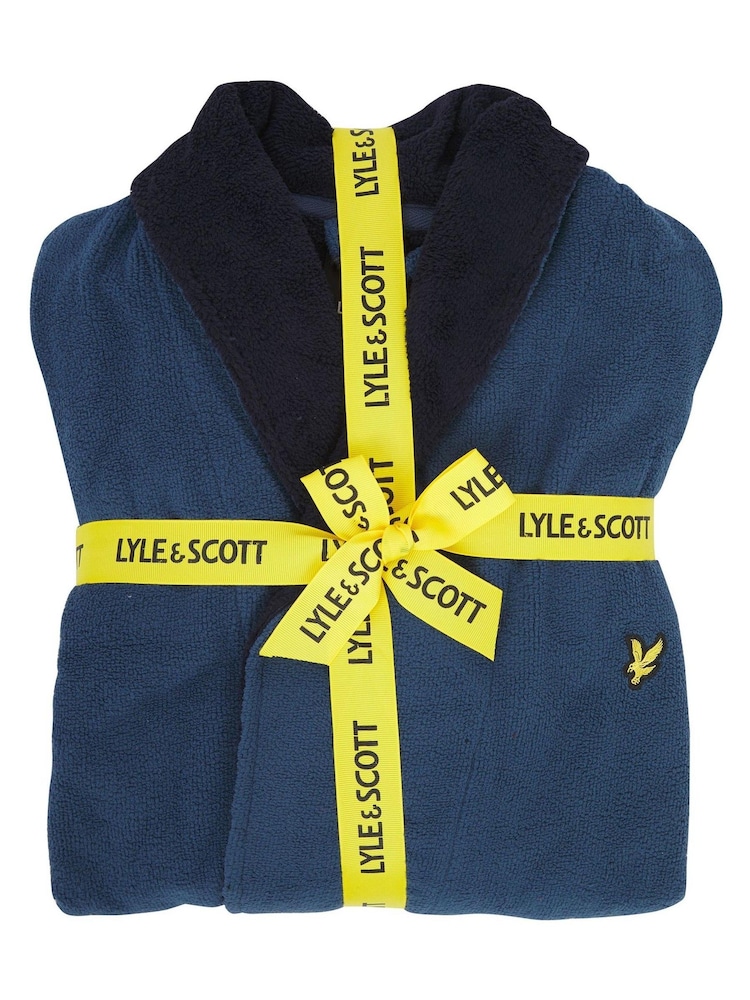 Lyle & Scott Blue Adrian Bathrobe - Image 2 of 3