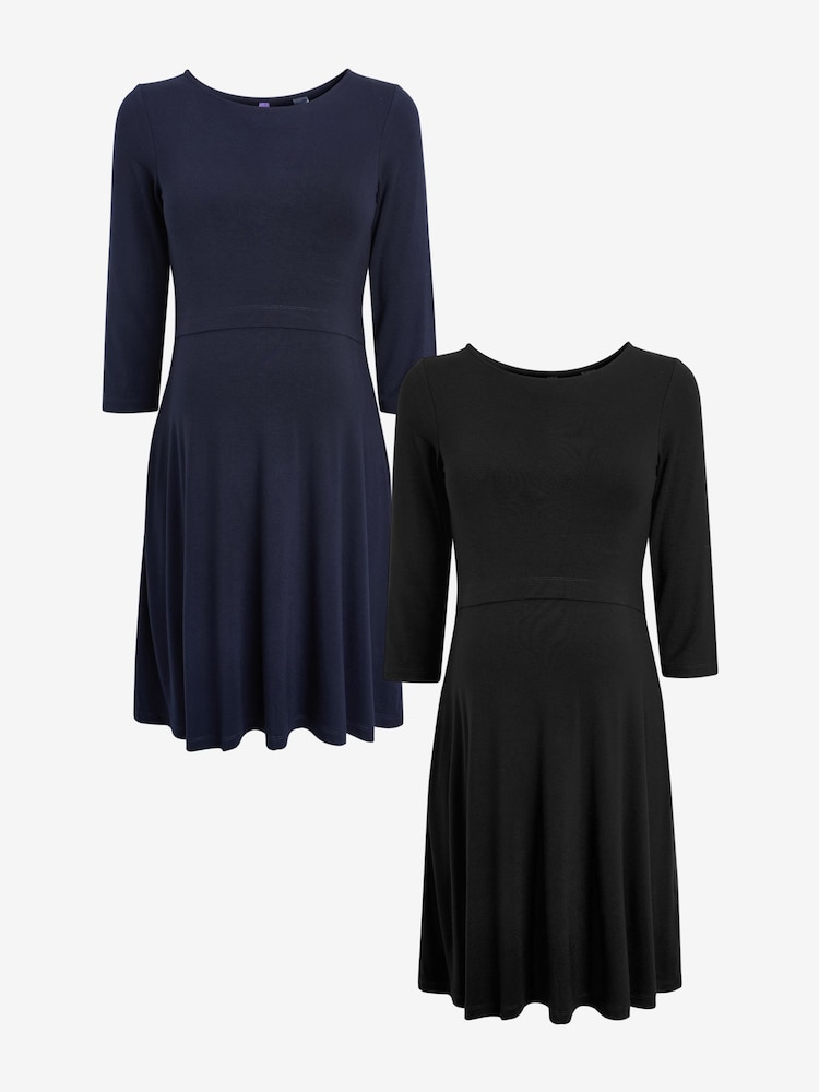 Seraphine Black Maternity And Nursing Dresses 2 Pack - Image 6 of 6