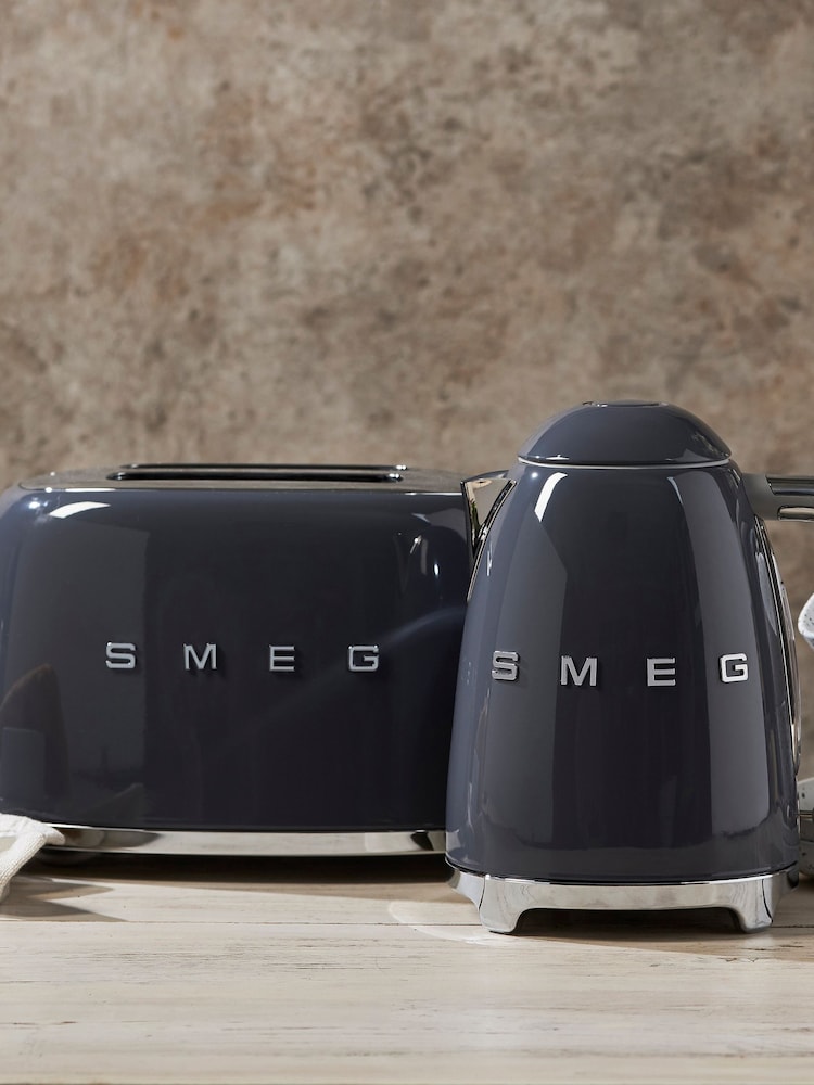 Smeg Grey 2 Slice Toaster - Image 1 of 7