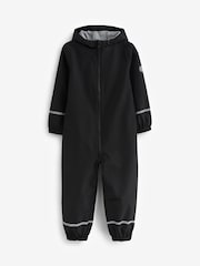 Black Zip Hooded Waterproof Puddlesuit (12mths-10yrs) - Image 6 of 7