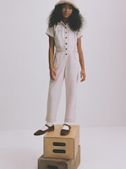 Abercrombie & Fitch Utility Brown Jumpsuit - Image 1 of 4