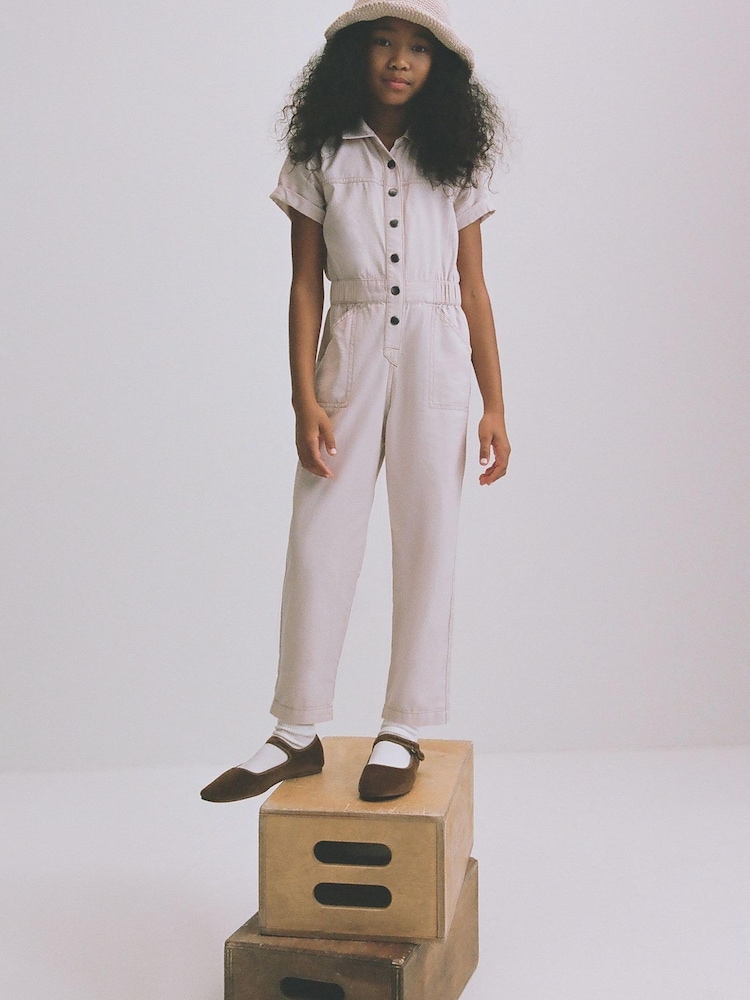 Abercrombie & Fitch Utility Brown Jumpsuit - Image 1 of 4