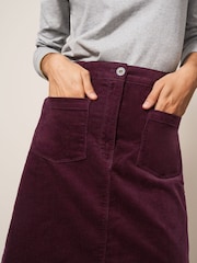 White Stuff Denim Melody Organic Cord Skirt - Image 4 of 7