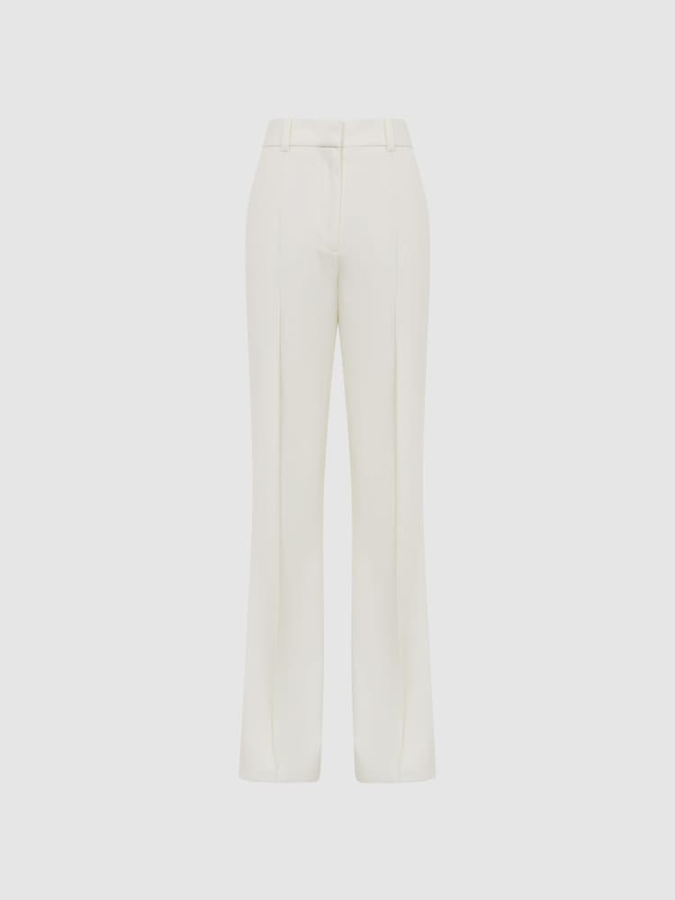 Reiss White Taite Petite Flared Tuxedo Trousers - Image 2 of 8