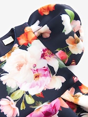 Baker by Ted Baker Navy Blue Floral Scuba Dress - Image 8 of 9