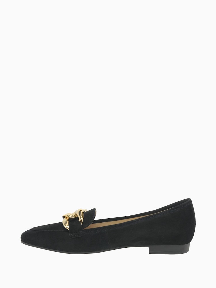 Gabor Carol Black Suede Ballerinas - Image 2 of 5