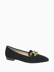 Gabor Carol Black Suede Ballerinas - Image 3 of 5