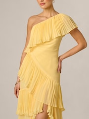 Adrianna Papell Yellow Poly Chiffon Long Dress - Image 4 of 6