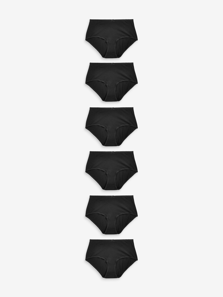 Negro - Pack de 6 braguitas con alto contenido de algodón - Imagen 1 de 5 Negro - Pack de 6 braguitas con alto contenido de algodón - Imagen 1 de 5