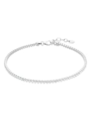 Beaverbrooks Sterling Silver Cubic Zirconia Anklet - Image 1 of 3