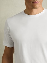Reiss White Bless Marl Crew Neck T-Shirt - Image 4 of 6