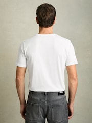 Reiss White Bless Marl Crew Neck T-Shirt - Image 5 of 6