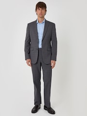 Threadbare Grey Regular Fit Cotton Rich Suit Jacket - Image 4 of 6