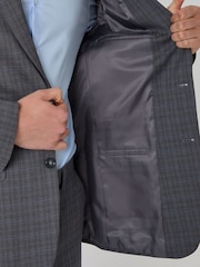 Threadbare Grey Regular Fit Cotton Rich Suit Jacket - Image 5 of 6