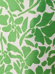 Adrianna Papell Green Tie Front Printed Short Dress - Image 6 of 6