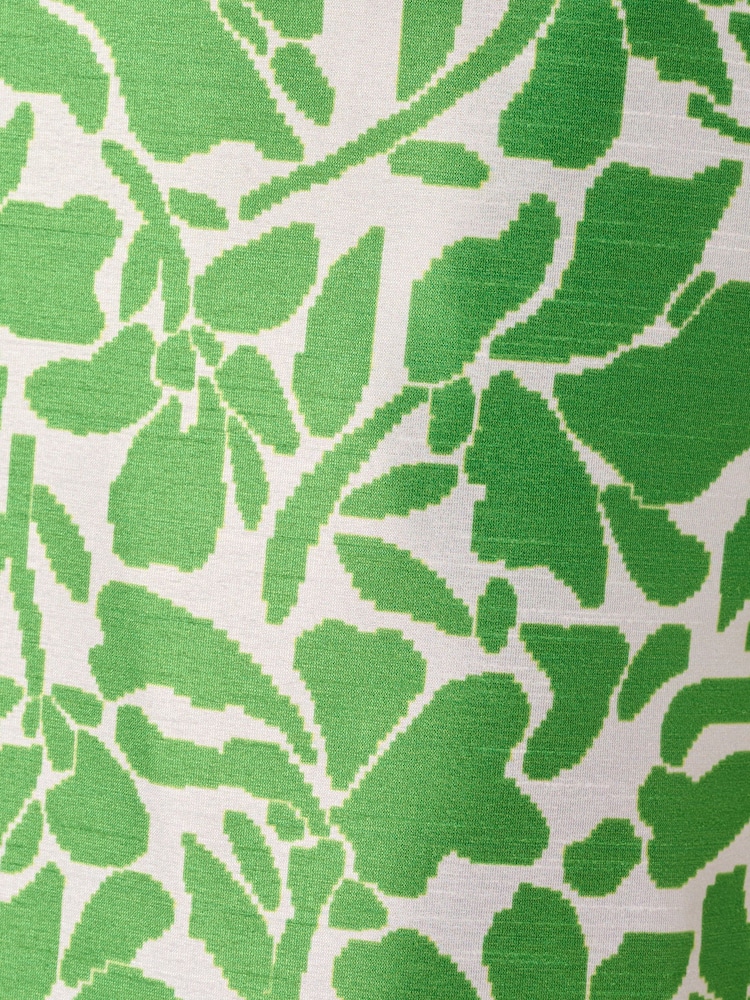 Adrianna Papell Green Tie Front Printed Short Dress - Image 6 of 6