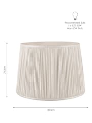 Laura Ashley Silver Hemsley Pleated Silk Empire Easyfit Lamp Shade - Image 5 of 5