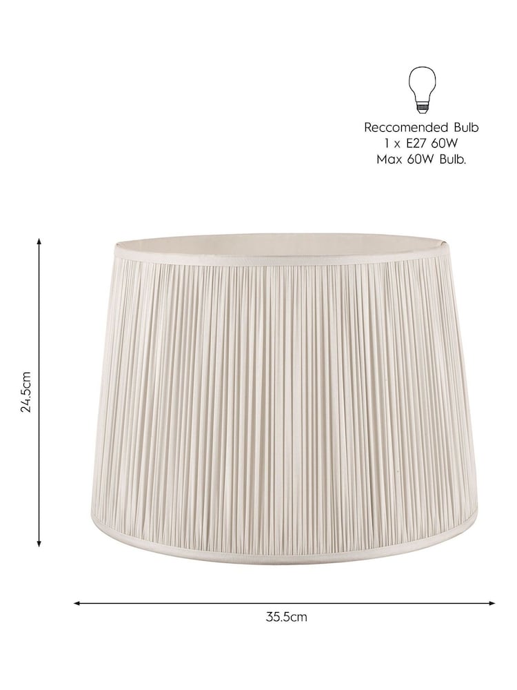 Laura Ashley Silver Hemsley Pleated Silk Empire Easyfit Lamp Shade - Image 5 of 5
