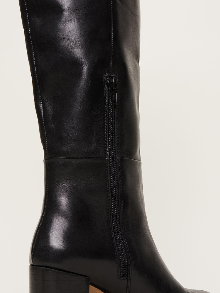 Phase Eight Black Casual Knee High Boots - Image 2 of 6