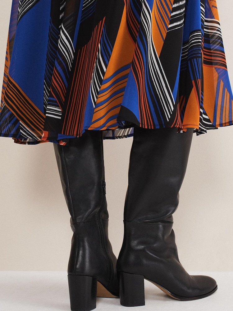 Phase Eight Black Casual Knee High Boots - Image 6 of 6