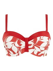 Panache Swim Red Botanical Oasis Wired Bandeau Bikini Top - Image 6 of 9