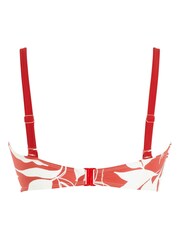 Panache Swim Red Botanical Oasis Wired Bandeau Bikini Top - Image 7 of 9