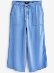 Bright Blue Lyocell Culottes - Image 4 of 4