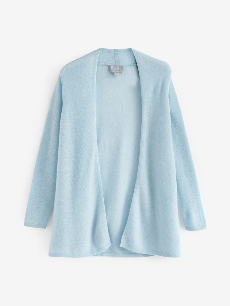 Pure Collection Blue Gassato Swing Cardigan - Image 3 of 3