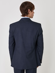 Threadbare Blue Regular Fit Double Breasted Suit Jacket - Image 3 of 6