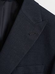 Threadbare Blue Tailored Fit Double Breasted Suit Jacket - Image 8 of 8