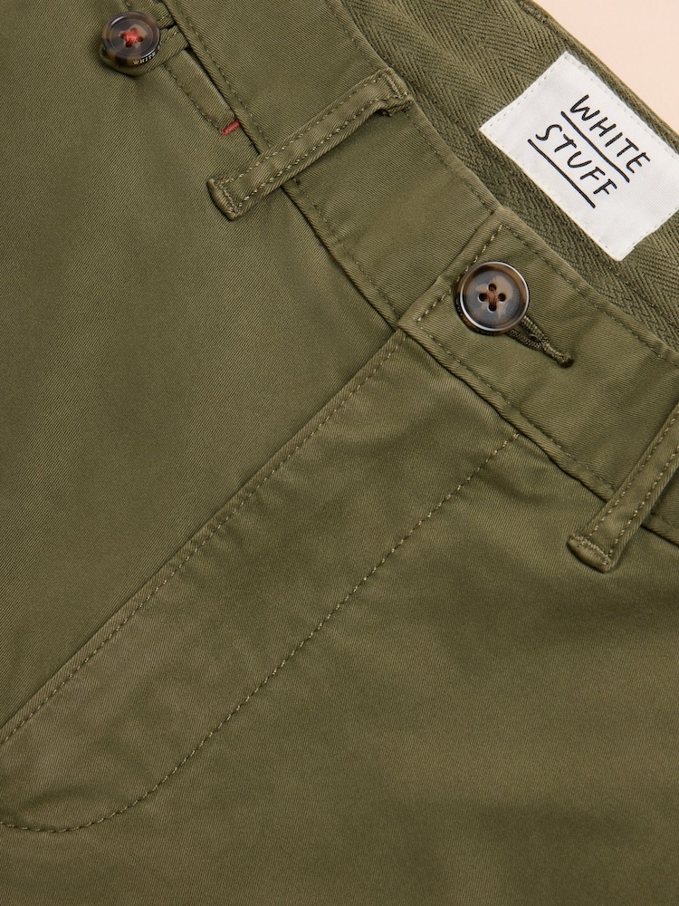 White Stuff Green Sutton Organic Chino Trousers - Image 6 of 6