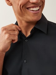 Black Regular Fit Easy Care Smart Shirt - Image 4 of 7