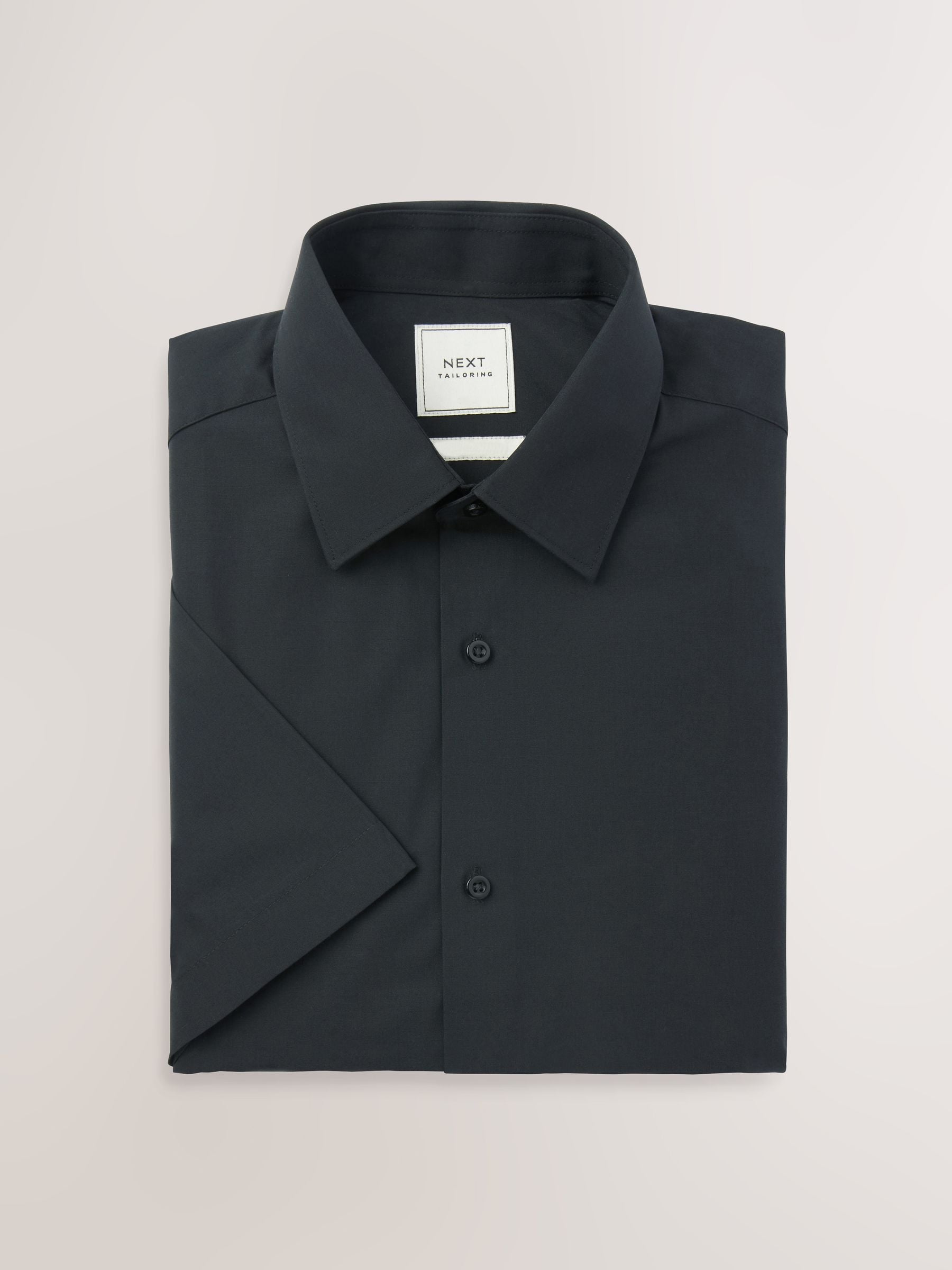 Buy Black Regular Fit Easy Care Smart Shirt from the Next UK