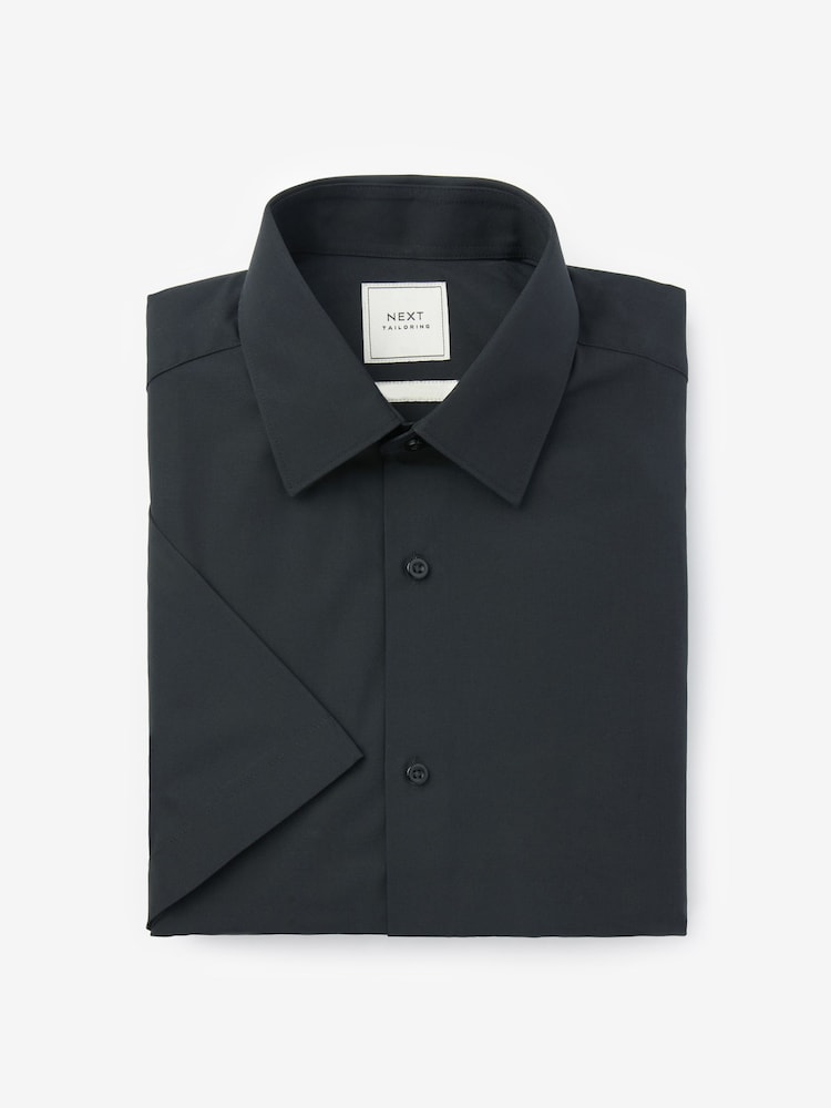 Black Regular Fit Easy Care Smart Shirt - Image 5 of 7