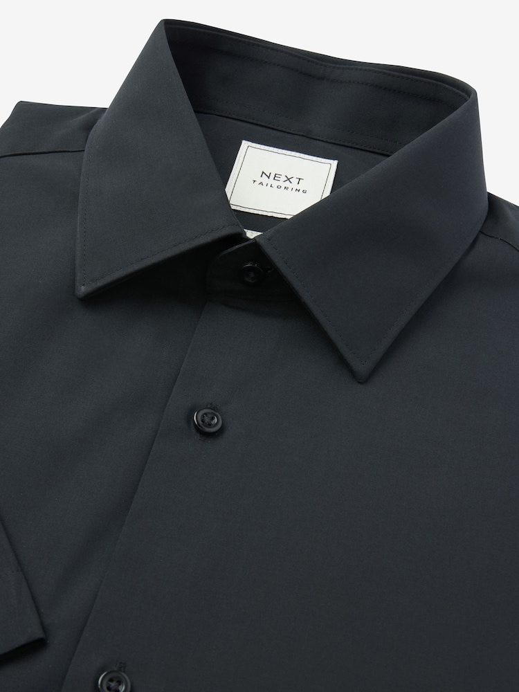 Black Regular Fit Easy Care Smart Shirt - Image 6 of 7