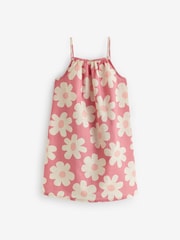 Pink Floral 100% Cotton Strappy Sundress (3-16yrs) - Image 4 of 6