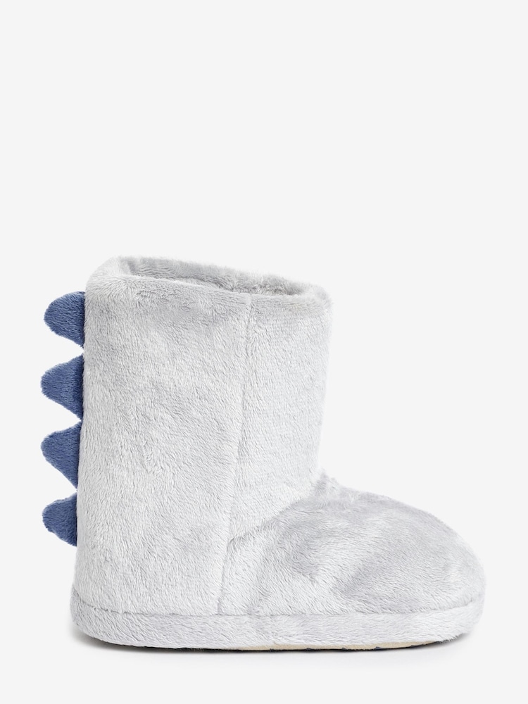 The White Company Grey Dino Boot Slippers - Image 1 of 1