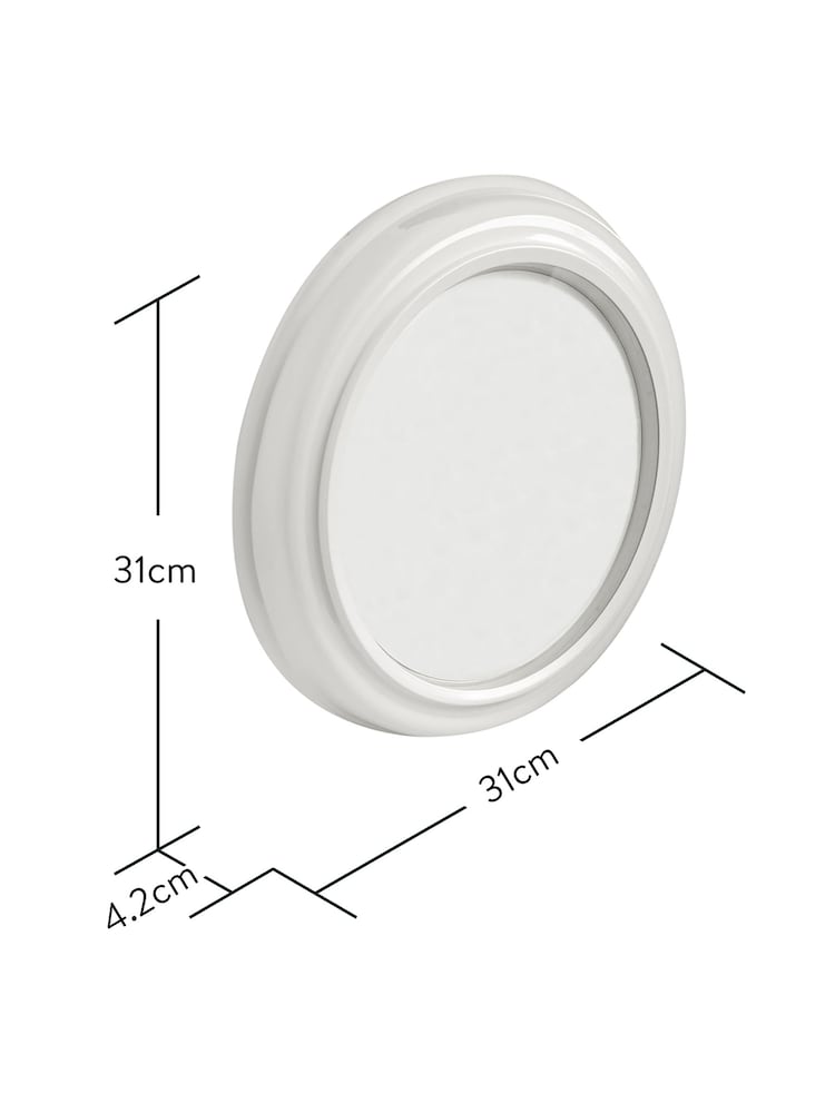 Brookpace Lascelles Cream Brushed Chrome Metal Cased Wall Clock with Marble Dial - Image 4 of 4