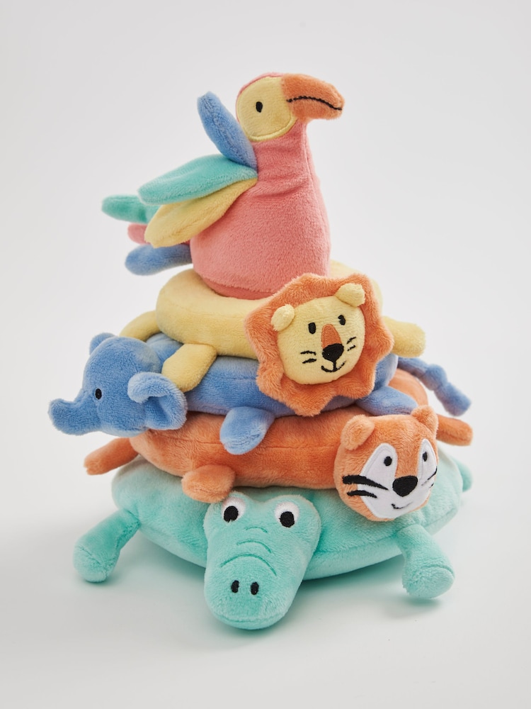 JoJo Maman Bébé Safari Animal Plush Stacker - Image 1 of 4