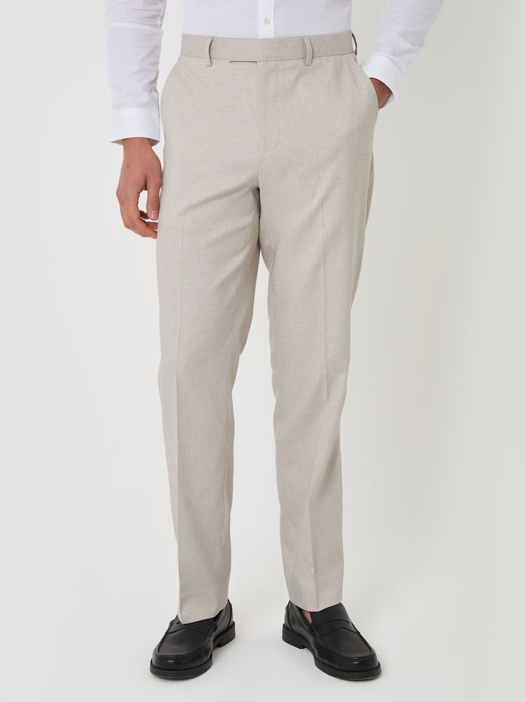 Threadbare Natural Tailored Fit Suit Trousers - Image 1 of 5