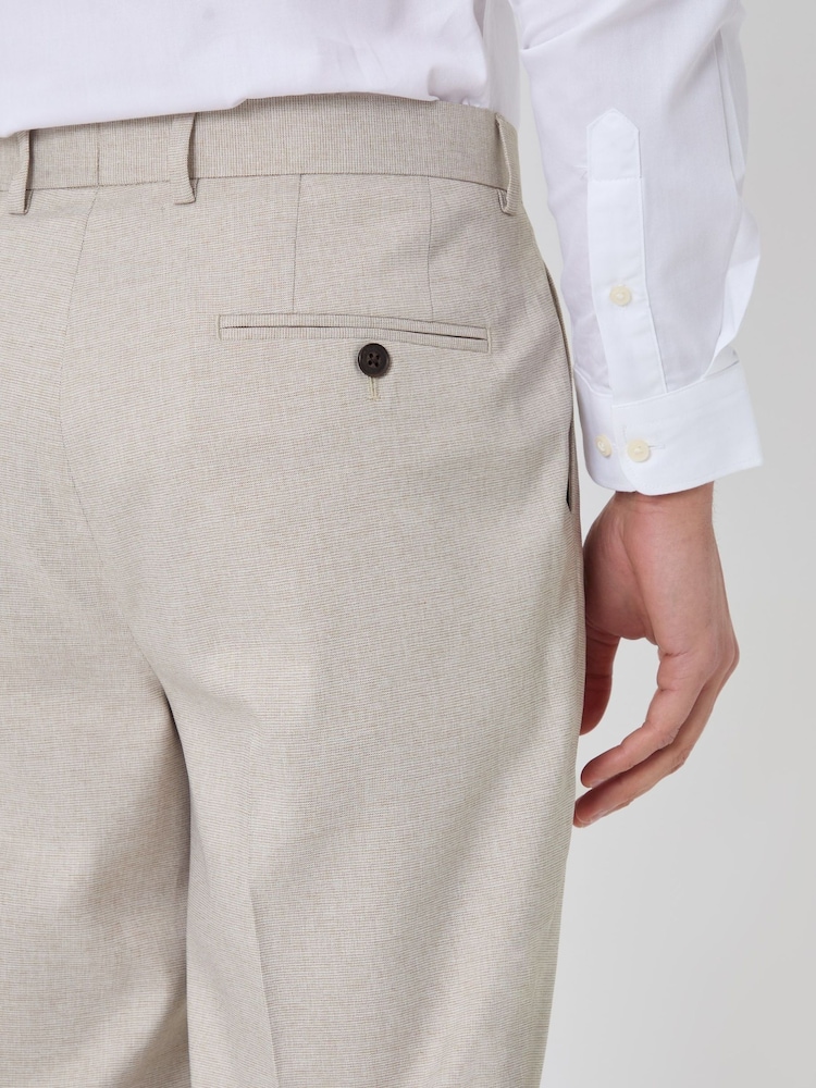 Threadbare Natural Tailored Fit Suit Trousers - Image 5 of 5