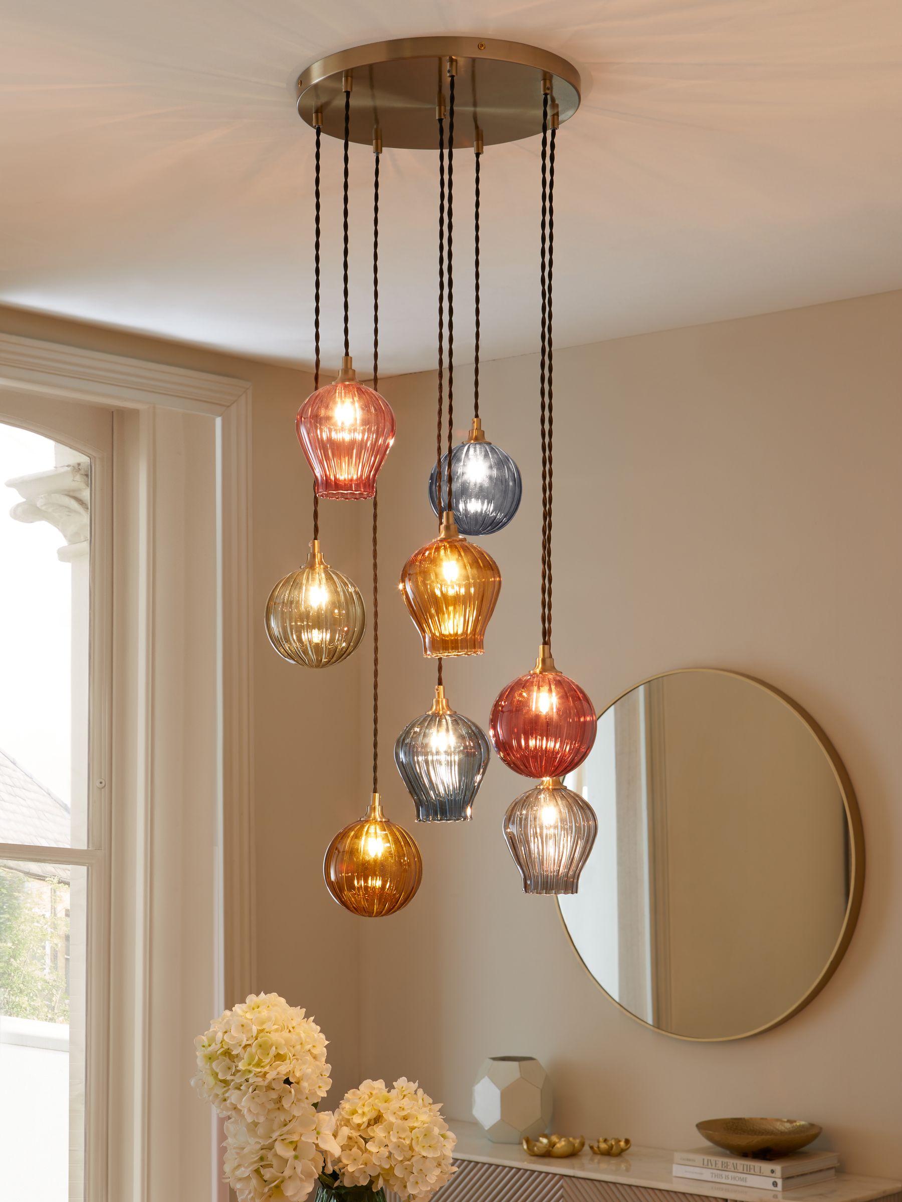 Buy Multi Hampton Cluster Pendant 8 Light Ceiling Light from the Next ...