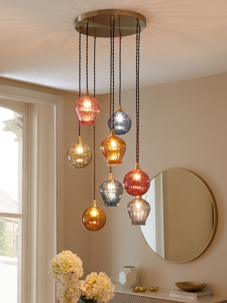Multi Hampton Cluster Pendant 8 Light Ceiling Light - Image 1 of 4