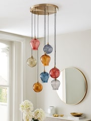 Multi Hampton Cluster Pendant 8 Light Ceiling Light - Image 2 of 4