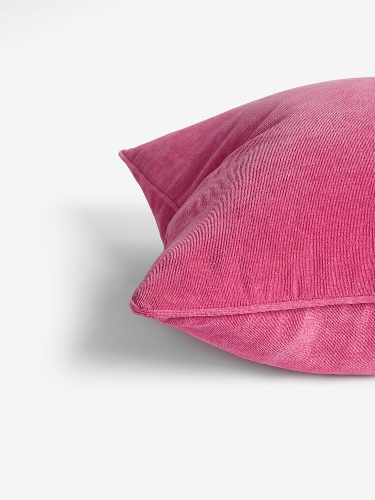 Fuchsia Pink 45 x 45cm Soft Velour Cushion - Image 2 of 4